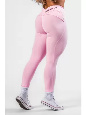 NEBBIA Tvarující legíny s V-shaped pasem STRONG BEAUTY 425 PINK