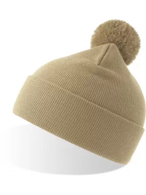 Čepice Atlantis | Wind-S Pompom BEIGE