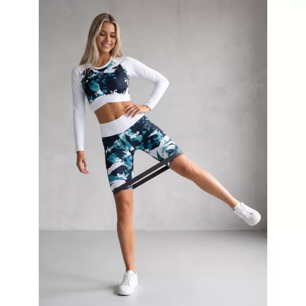  Dámský funkční crop top premium ALTISPORT VOJ/ALW110TR04 MODROBÍLÁ 