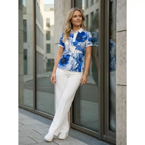  Dámské funkční triko s límečkem premium ALTISPORT VOJ/ALW102TR05 NAVY/BÍLÁ 
