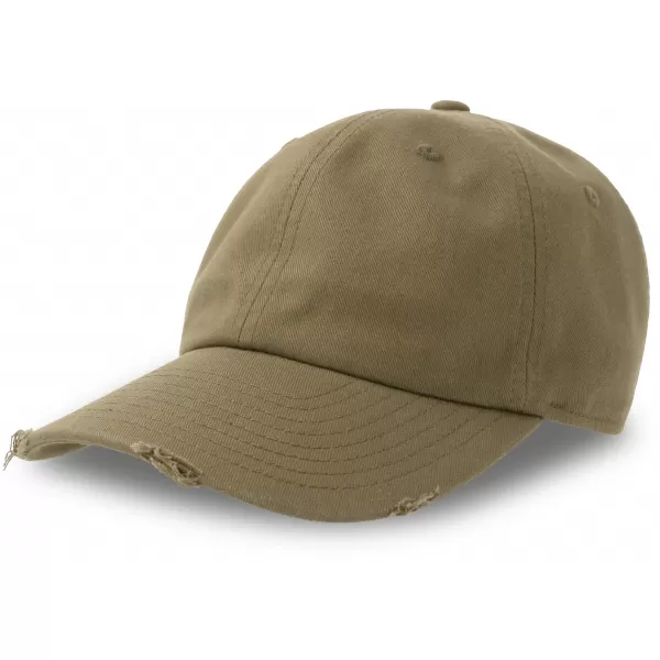  Čepice Atlantis | Dad Hat Destroyed-S OLIVE 