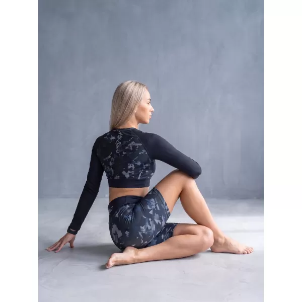  Dámský funkční crop top premium ALTISPORT VOJ/ALW110TR04 ČERNÁ 