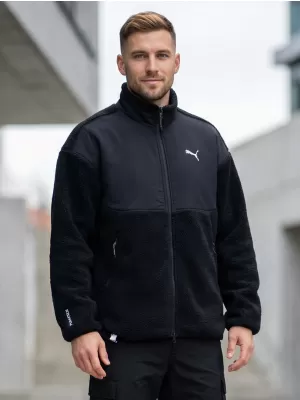 Pánská bunda PUMATECH SOFT TECH RELAXED SHERPA JACKET 632104-01 ČERNÁ