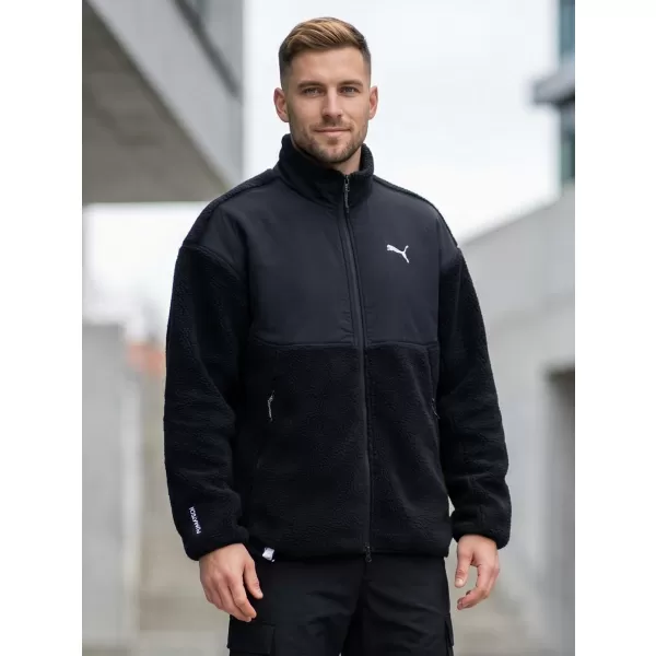  Pánská bunda PUMATECH SOFT TECH RELAXED SHERPA JACKET 632104-01 ČERNÁ 