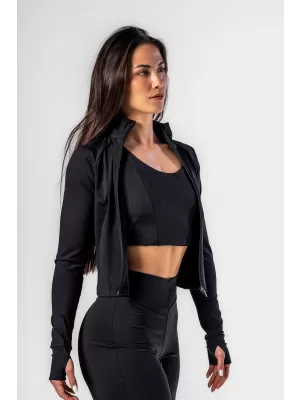 NEBBIA Deni x Fitness tracktop na zip 314 BLACK