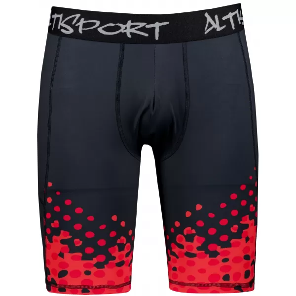  Pánské sportovní legíny nad kolena premium ALTISPORT VOJ/ALM109LEG02 ČERVENÁ/ČERNÁ 