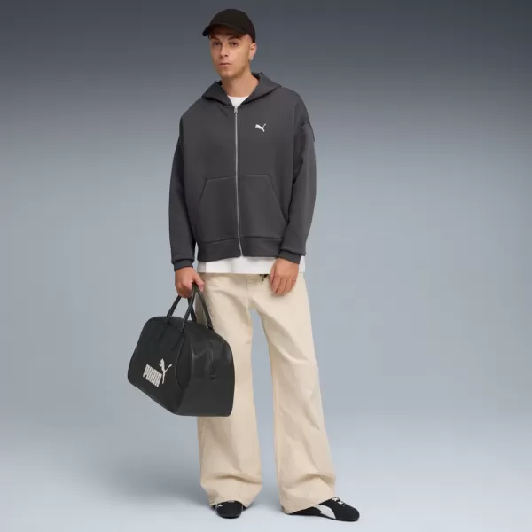  Pánská mikina PUMA WARDROBE ESS BOXY FULL-ZIP HOODIE DK 632066-44 ŠEDÁ 