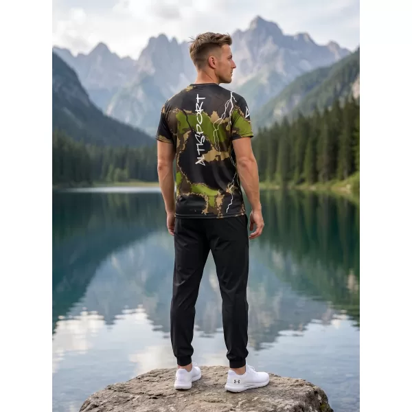  Pánské funkční triko premium ALTISPORT VOJ/ALM113TR01 MILITARY 