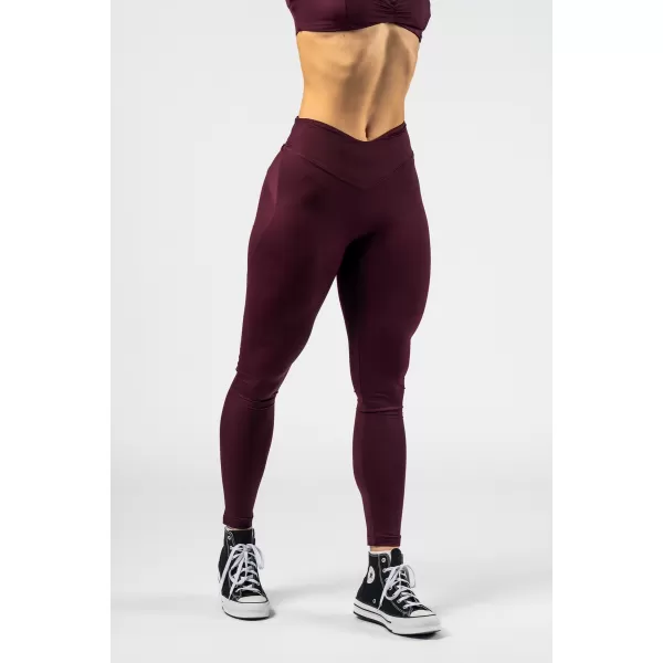  NEBBIA Tvarující legíny s V-shaped pasem STRONG BEAUTY 425 DARK RED 