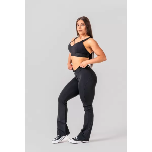  NEBBIA Flared Bubble Butt Legíny 2.0 POWER LIFT 308 BLACK 