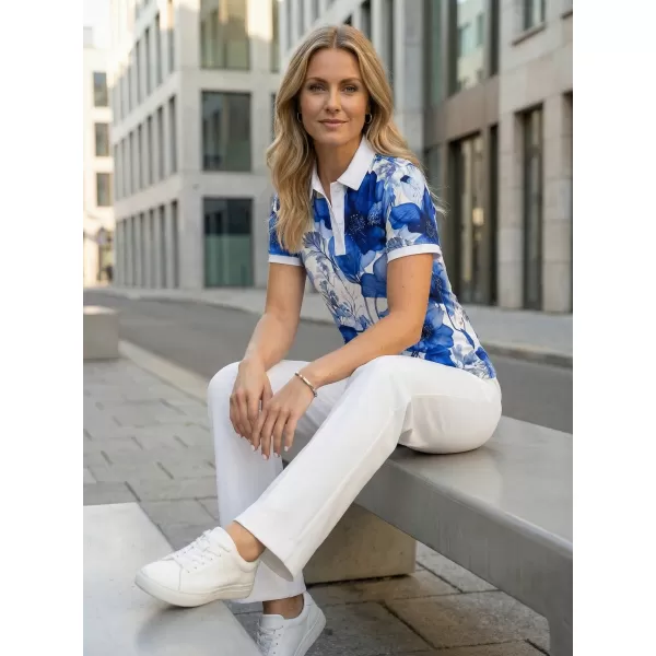  Dámské funkční triko s límečkem premium ALTISPORT VOJ/ALW102TR05 NAVY/BÍLÁ 