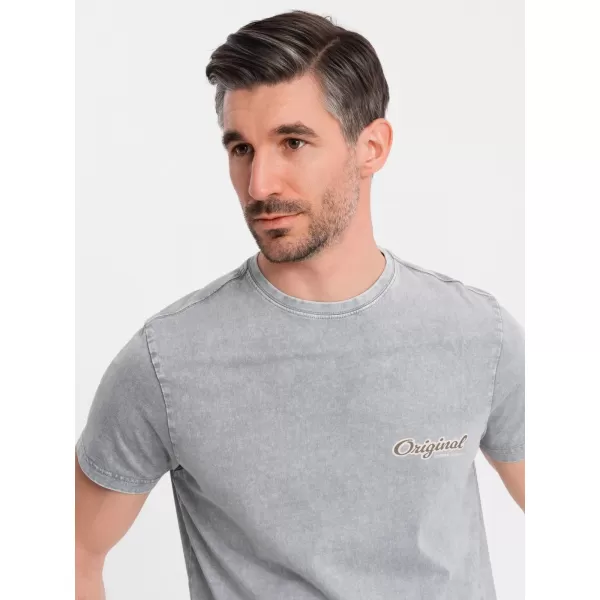  Pánské triko OMBRE OM-TSWT-0201 GRAY 