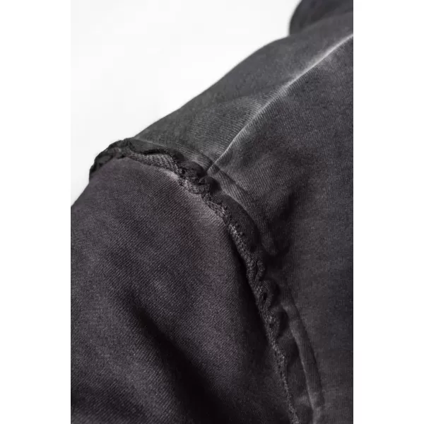  NEBBIA Washed-off mikina na zip GYM BRO 362 BLACK 