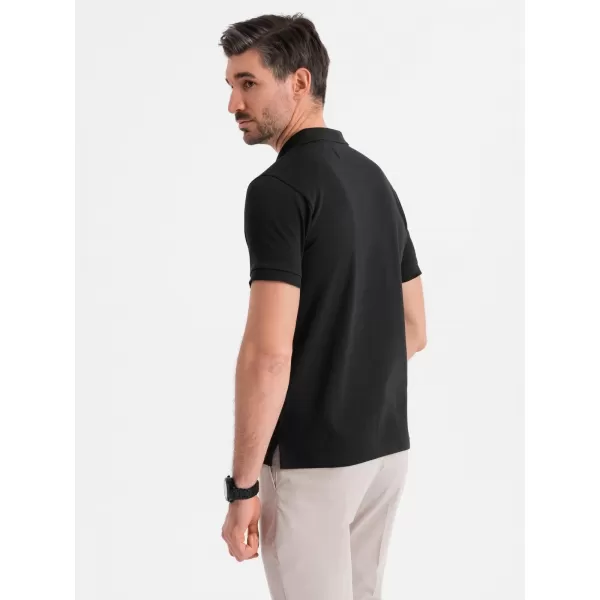  Pánské polo triko OMBRE OM-POSS-0148 BLACK 