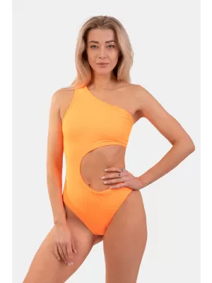 NEBBIA Oranžové Asymmetric monokini na jedno rameno 458 ORANGE