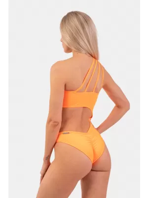 NEBBIA Oranžové Asymmetric monokini na jedno rameno 458 ORANGE