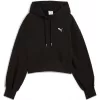 Dámská mikina PUMA WARDROBE ESS RELAXED CROPPED HOODIE TR 629746-01 ČERNÁ