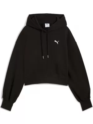 Dámská mikina PUMA WARDROBE ESS RELAXED CROPPED HOODIE TR 629746-01 ČERNÁ