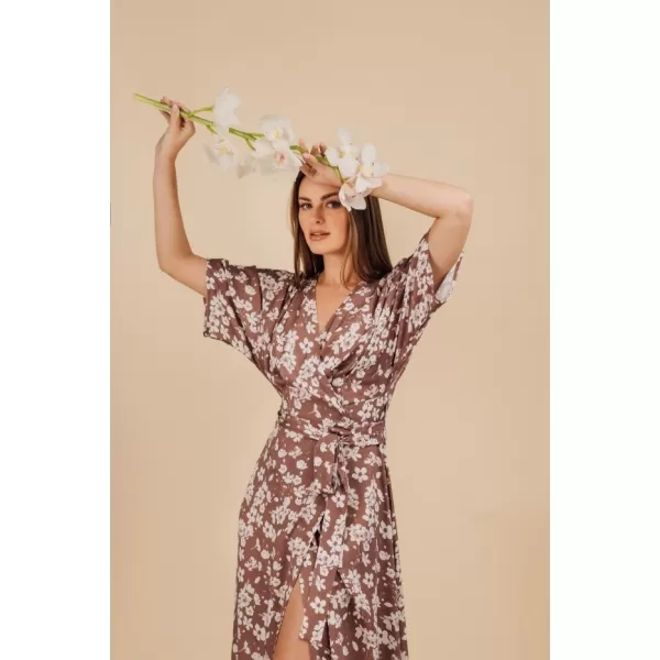  Dámské šaty STYLOVE S405 BROWN 