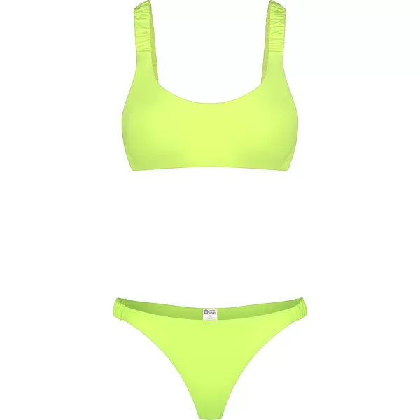  Dámské bikiny - vrchní díl NORDBLANC NBSSS8209 BEZPEČNĚ ŽLUTÁ 
