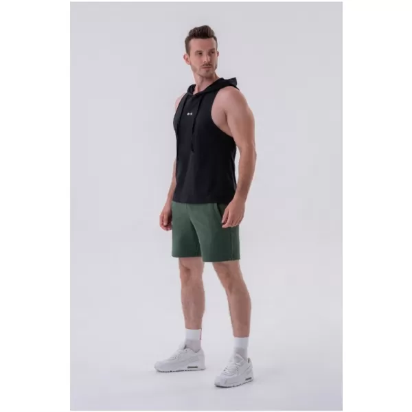  NEBBIA Fitness tílko s kapucí 323 BLACK 