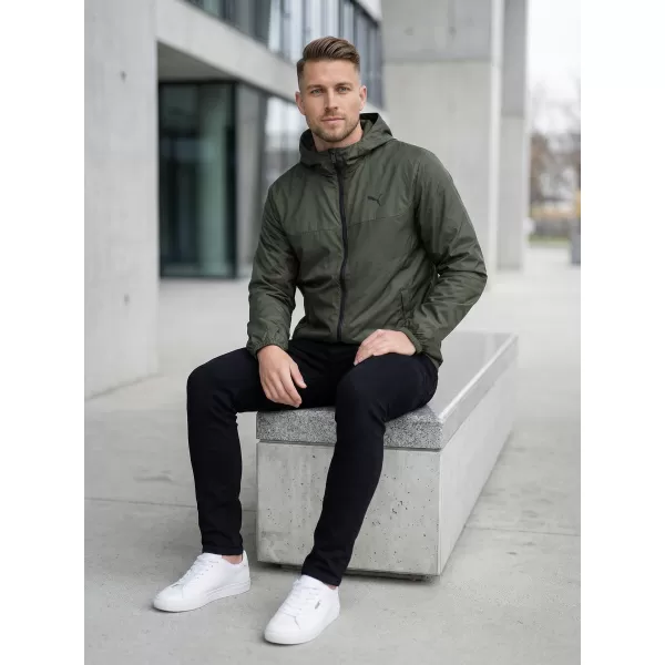  Pánská větrovka PUMA ESS REGULAR WINDBREAKER 684625-70 ZELENÁ 