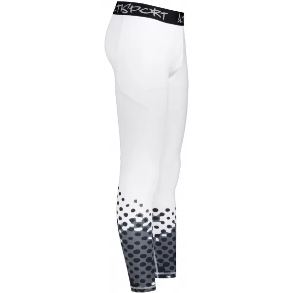  Pánské sportovní legíny dlouhé premium ALTISPORT VOJ/ALM109LEG01 BÍLÁ 