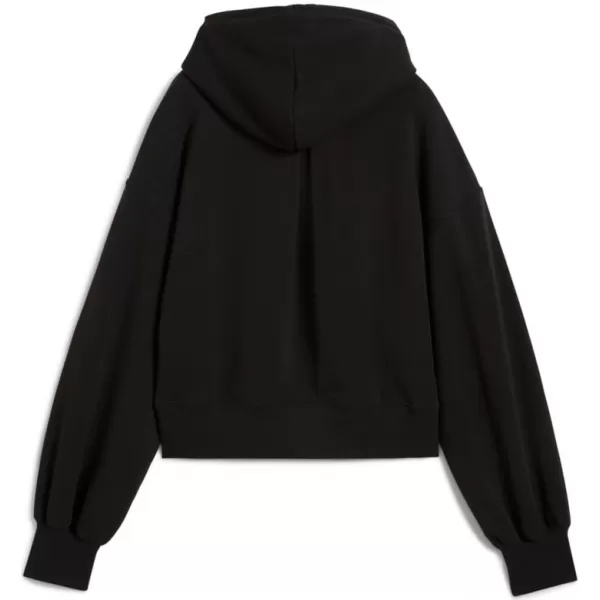  Dámská mikina PUMA WARDROBE ESS RELAXED CROPPED HOODIE TR 629746-01 ČERNÁ 