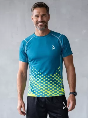 Pánské funkční kompresní triko premium ALTISPORT VOJ/ALM109TR04 EMERALD-FLUO