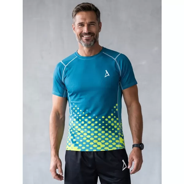  Pánské funkční kompresní triko premium ALTISPORT VOJ/ALM109TR04 EMERALD-FLUO 