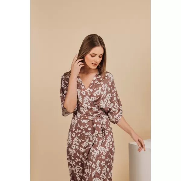  Dámské šaty STYLOVE S405 BROWN 