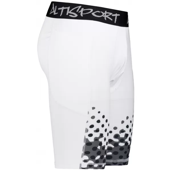  Pánské sportovní legíny nad kolena premium ALTISPORT VOJ/ALM109LEG02 BÍLÁ 