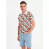 Pánské polo triko OMBRE OM-POSS-0149 WHITE