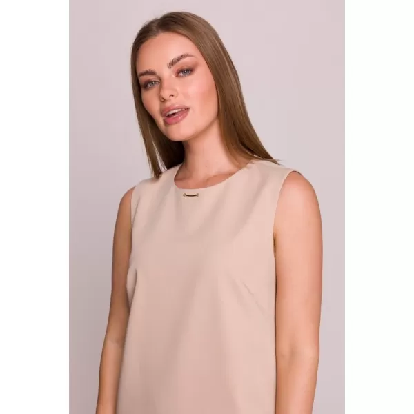  Dámské šaty STYLOVE S408 BEIGE 