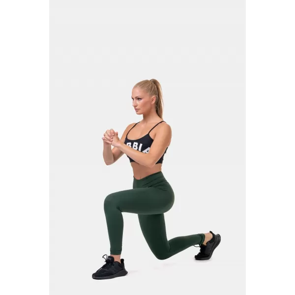  NEBBIA Classic HERO legíny s vysokým pasem 570 DARK GREEN 