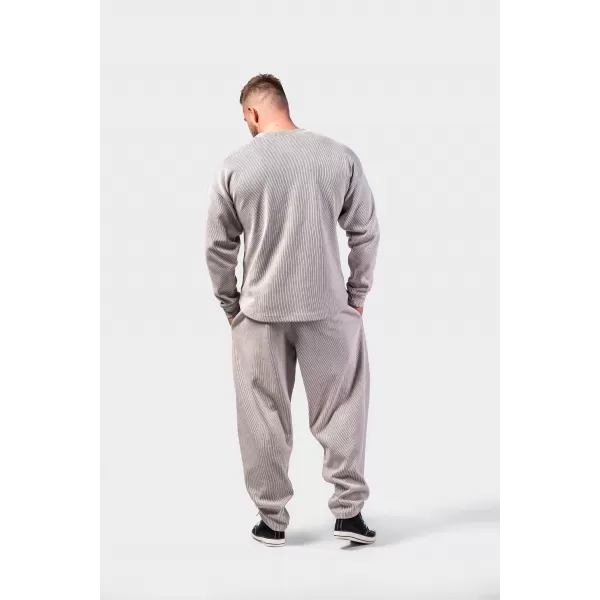  NEBBIA Oversized mikina bez kapuce SIGNATURE 797 LIGHT GREY 