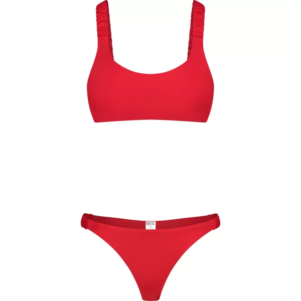  Dámské bikiny - spodní díl NORDBLANC NBSSS8239 ČERVENÁ 