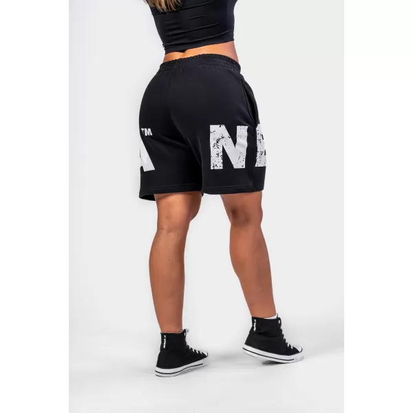  NEBBIA Teplákové šortky 6 palce MUSCLE MOMMY 624 BLACK 