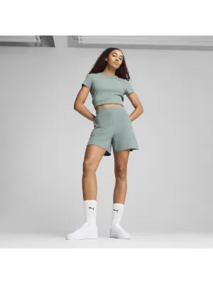 Dámské kraťasy PUMA ESS ELEVATED SHORTS 685026_30 GREEN MOON