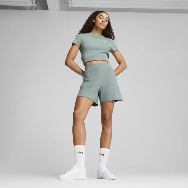 Dámské kraťasy PUMA ESS ELEVATED SHORTS 685026_30 GREEN MOON 