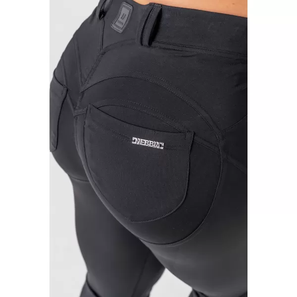  NEBBIA Flared Bubble Butt Legíny 2.0 POWER LIFT 308 BLACK 