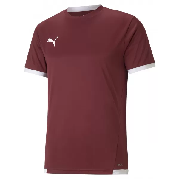  Pánské sportovní triko PUMA TEAMLIGA JERSEY 704917_09 CORDOVAN/PUMA WHITE 