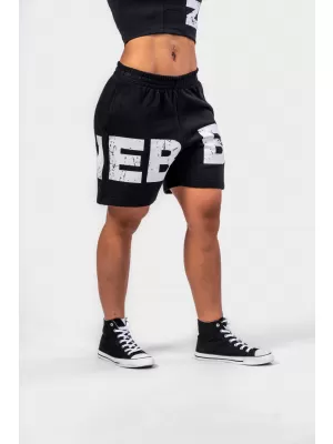 NEBBIA Teplákové šortky 6 palce MUSCLE MOMMY 624 BLACK