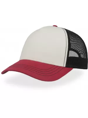 Čepice Atlantis | Rapper Canvas-S WHITE/BURGUNDY/BLACK
