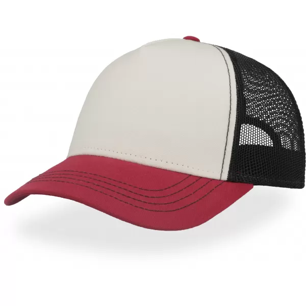  Čepice Atlantis | Rapper Canvas-S WHITE/BURGUNDY/BLACK 