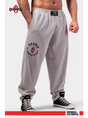 NEBBIA Oversized tepláky SIGNATURE 796 LIGHT GREY