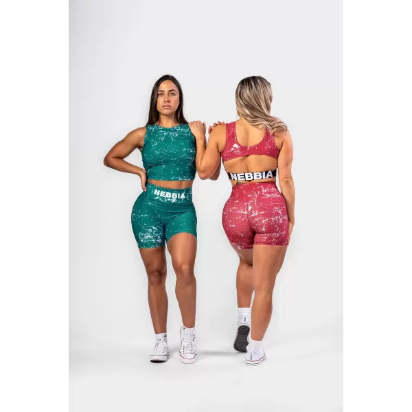  NEBBIA Leginové šortky s vysokým pasem 5 palce HAMMIES 615 RED 