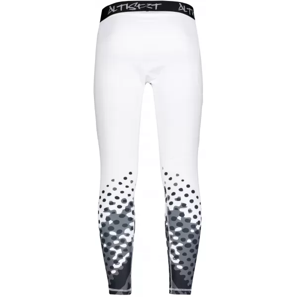  Pánské sportovní legíny dlouhé premium ALTISPORT VOJ/ALM109LEG01 BÍLÁ 