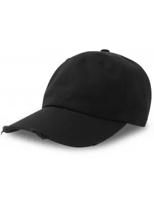 Čepice Atlantis | Dad Hat Destroyed-S BLACK