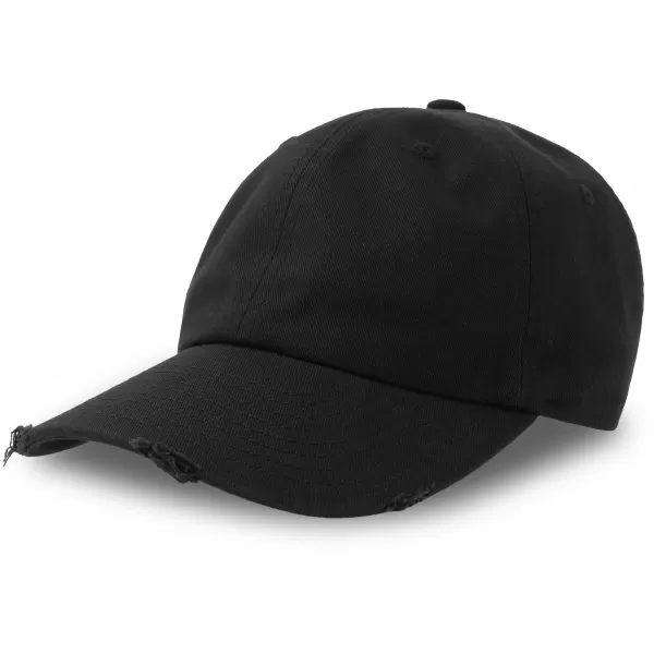  Čepice Atlantis | Dad Hat Destroyed-S BLACK 